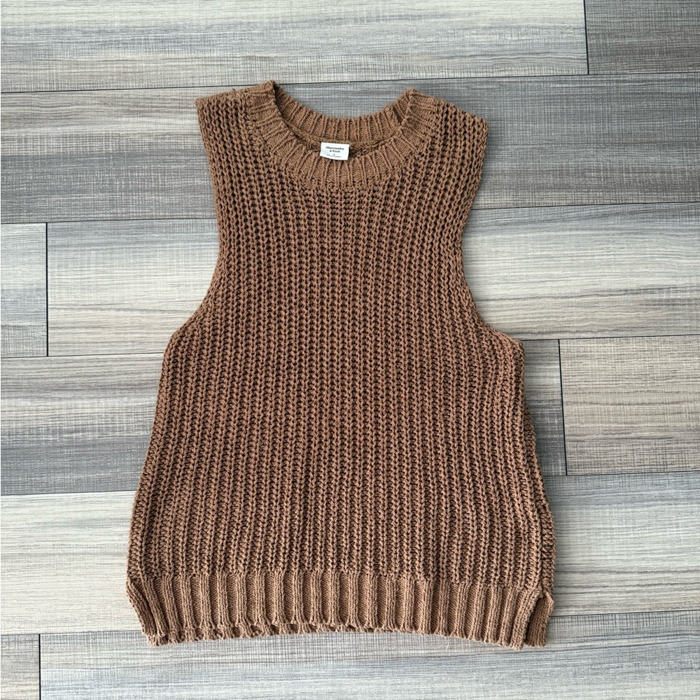 Abercrombie & Fitch Brown Knit Sleeveless Top